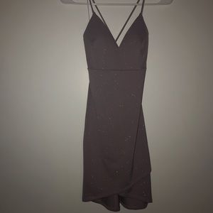 Light lilac sparkly bodycon dress